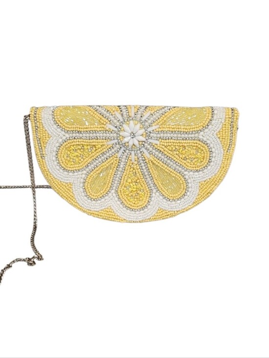 Studio 12 Handbags - Studio 12 NWT Viral Beaded Lemon Wedge Crossbody Purse